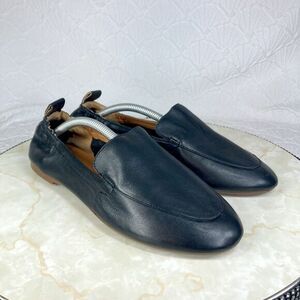 Lucky Brand Morissie Loafers 7.5 Black Leather Classic Neutral Minimalist Shoes